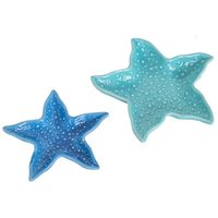 Seestern-Tabletts aus Keramik – Set mit 2 dekorativen Tabletts für Tisch, Tafelaufsatz, originelle Geschenke von SIGNES GRIMALT
