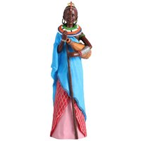 Signes Grimalt - African Figure African und Elephants Blaue afrikanische Figur - 26x8x7cm - Azul von SIGNES GRIMALT