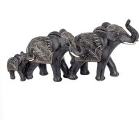 Signes Grimalt Afrikanische Figur und Elefantenfiguren Afrikanische Elefant- und Gold -Elefanten 9x31x15cm 24015 - Dorado von SIGNES GRIMALT