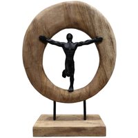 Signes Grimalt - Black Man Figure verschiedene Kreis Braune Person Abbildung - 46x32x9cm - Marrón von SIGNES GRIMALT