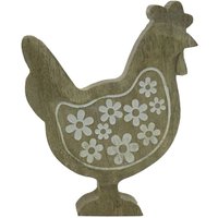 Signes Grimalt - Braune Henne aus Holz - Hühnerfigur 15x13x3cm - Marrón von SIGNES GRIMALT