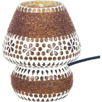 Braune Mosaik-Tischlampe – exotische Tischlampe 18 x 14 x 14 cm - Marrón - Signes Grimalt von SIGNES GRIMALT