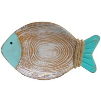 Braunes Fischtablett 3 x 25 x 15 cm – hochwertige nautische Dekorationstabletts - Signes Grimalt von SIGNES GRIMALT