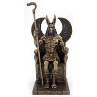 Signes Grimalt Bronze -Figur Figuren Anubis-Goda Egyptian Bronze Golden 14x13x27cm 15255 - Dorado von SIGNES GRIMALT