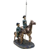 Signes Grimalt - Don Quijote Sancho Caballo Graue Personenfigur – 30 x 25 x 14 cm, verschiedene Größen - Gris von SIGNES GRIMALT