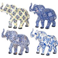 Elefantenfigur Figuren Elefant Abbildung 4 Afrikanische und Elefanteneinheiten 6x12x11cm 28661 - Azul - Signes Grimalt von SIGNES GRIMALT