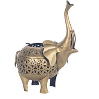 Signes Grimalt - Goldener Elefant Kerzenhalter - 28x20x13cm Ethnische Vasen und Kerzenhalter Signes Grimalt - Goldener Elefant Kerzenhalter - 28x20x13cm Ethnische Vasen und Kerzenhalter von SIGNES GRIMALT