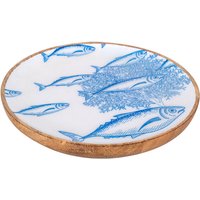Große Fischtellerboxen und Tabletts Runder blauer Teller – 3 x 22 x 22 cm - Signes Grimalt von SIGNES GRIMALT