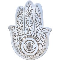 Signes Grimalt - Hand der Fatima Teller Tabletts Handfigur Weiß 4x25x17cm - Blanco von SIGNES GRIMALT