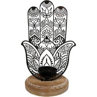 Hand of Fatima Kerzenständer Vasen und Kerzenhalter Grau 23x16x10cm - Signes Grimalt von SIGNES GRIMALT