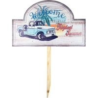 Signes Grimalt Holz Holzplattenwand Surf Adorno Multicolored Wood Plaques 2x64x48cm 21830 - Multicolor von SIGNES GRIMALT