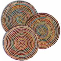 Signes Grimalt - Home Textil Input Teppich Teppich 3 Einheiten mehrfarbige Teppiche 90x90x1cm 63346 von SIGNES GRIMALT