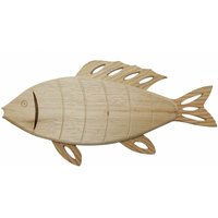 Signes Grimalt - Marine Figur Wall Adorno Fischbraun Holz Plaques 2x43x21cm 25960 - Marrón von SIGNES GRIMALT