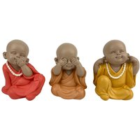 Monk Don't See-Hear-Talk 3U Buddhas Rote Buddha-Figur – 10 x 9 x 7 cm - Signes Grimalt Monk Don't See-Hear-Talk 3U Buddhas Rote Buddha-Figur – 10 x 9 x 7 cm - Signes Grimalt von SIGNES GRIMALT