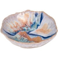 Signes Grimalt Ovales Tablett aus silbernem Stein Böhmisches Geschirrtablett – 5 x 15 x 14 cm von SIGNES GRIMALT