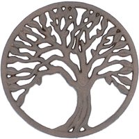 Runder grauer Lebensbaum-Untersetzer 22 x 22 x 2 cm für die Küche – hochwertiges Produkt und exklusives Design - Signes Grimalt von SIGNES GRIMALT