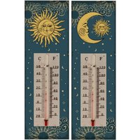 Signes Grimalt Thermometer 2U Holzplatten Rechteckiges blaues Thermometer – 25 x 8 x 1 cm Signes Grimalt Thermometer 2U Holzplatten Rechteckiges blaues Thermometer – 25 x 8 x 1 cm von SIGNES GRIMALT