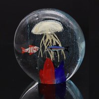 Signes Grimalt - Transparenter Medusa-Briefbeschwerer aus Kristall, 10,5 cm x 5 cm x 10,5 cm Signes Grimalt - Transparenter Medusa-Briefbeschwerer aus Kristall, 10,5 cm x 5 cm x 10,5 cm von SIGNES GRIMALT