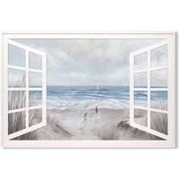 Signes Grimalt Wand Adorno Tisch Blue Box Window Box 80x3x120cm 28050 von SIGNES GRIMALT