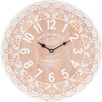 Signes Grimalt - Wand adorno Uhr Rustikale Wandwandbraun Uhren 4x34x34cm 30269 - Marrón von SIGNES GRIMALT