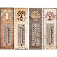 Signes Grimalt - Thermometer 4U rechteckige braune Holzplatten – 25 x 8 x 1 cm - Marrón von SIGNES GRIMALT