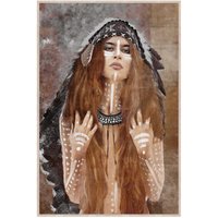 Wand Adorno Tisch Braune Frau 3x63x93cm 26990 - Marrón - Signes Grimalt von SIGNES GRIMALT