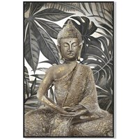 Wand Adorno Tisch Buddha Palmeras Schwarze Bilder schwarz 92x5x62cm 28060 - Negro - Signes Grimalt von SIGNES GRIMALT
