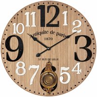 Signes Grimalt - Wand adorno Uhr Brown Uhren 4x58x58cm 27828 - Marrón von SIGNES GRIMALT