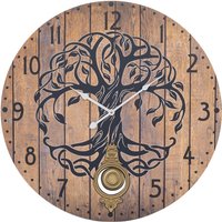 Signes Grimalt - Wand adorno Uhr Life Tree Uhren braun 4x58x58cm 30093 - Marrón von SIGNES GRIMALT