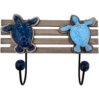 Wandgarderobe „Schildkröte“, maritimes Dekor mit zwei Knöpfen, ideal für Zuhause, Büro oder als kreatives Geschenk von SIGNES GRIMALT