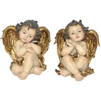 Weihnachtsfigur Engel 2U Goldenes Kunstharz 14,5x13x11cm Weihnachtsdekoration Weihnachtsfigur Engel 2U Goldenes Kunstharz 14,5x13x11cm Weihnachtsdekoration von SIGNES GRIMALT