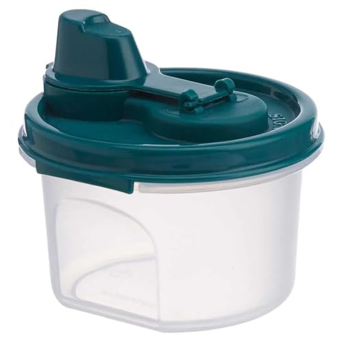 SIGNORA WARE Eidgenosse Rund Kompaktbehälter Vorrat Modular Rondovision Öl Easy Flow transparent (grün 200ml) von SIGNORA WARE