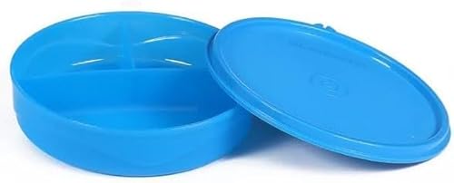 SIGNORA WARE SIGNORAWARE 3-geteilt to Go Lunchbox Clevere Pause 550ml Brotdose mit Abtrennung Eco+ Schule (350ml + 2 x 100ml) (blau) von SIGNORA WARE