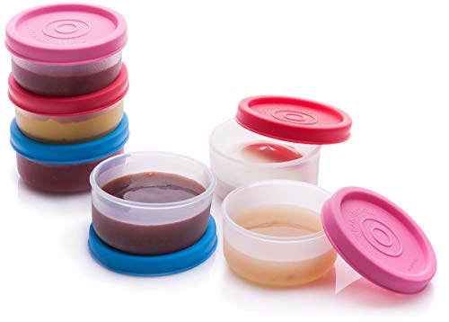 SIGNORA WARE auslaufsichere Frischhaltedosen 40ml - Luftdichte, mikrowellengeeignete kleine Aufbewahrungsbox mit Deckel - Mini Camping Plastik Dosen Set für Soßen, Dips und Gewürze von SIGNORA WARE