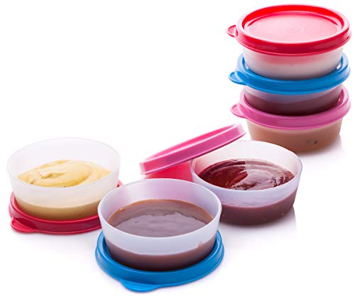 SIGNORA WARE auslaufsichere Frischhaltedosen 70ml - Luftdichte, mikrowellengeeignete kleine Aufbewahrungsbox mit Deckel - Mini Camping Plastik Dosen Set für Soßen, Dips und Gewürze SIGNORA WARE auslaufsichere Frischhaltedosen 70ml - Luftdichte, mikrowellengeeignete kleine Aufbewahrungsbox mit Deckel - Mini Camping Plastik Dosen Set für Soßen, Dips und Gewürze von SIGNORA WARE