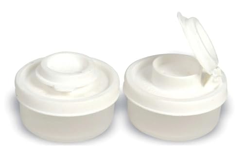 Signoraware Würzling Gewürz Zwerge Salz- und Pfefferstreuer ideal für Auto, Büro, Camping & Unterwegs - Ordnung Salzstreuer Gewürze (2er Gewürzwichtel 40ml weiß) von SIGNORA WARE