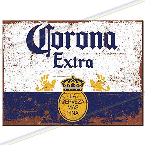 Metallschilder – Corona Logo. Man Cave Blechschild zum Aufhängen, Wandschild für Küche, Schuppen, Garage. Groß (27 x 18 cm) von SIGNS 2 ALL
