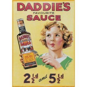 SIGNS 2 ALL Daddies Sauce Stahl, groß, 400 mm x 300 mm (OG) von SIGNS 2 ALL