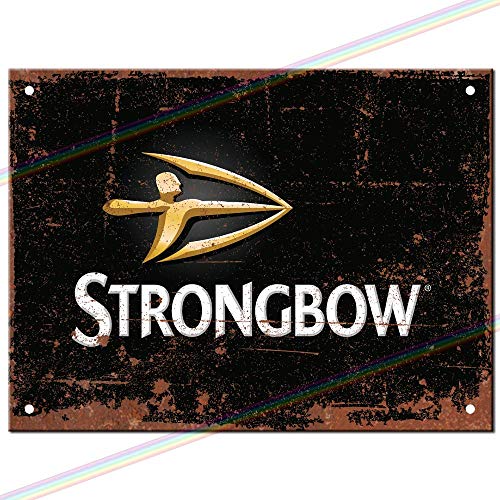 Strongbow Metallschild mit Aufschrift "Cider Man Cave", zum Aufhängen, für Küche, Schuppen, Garage, groß (27 x 18 cm) von SIGNS 2 ALL