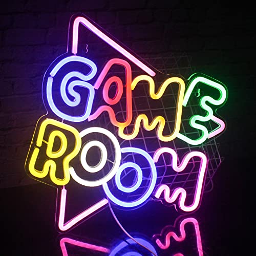 SIGNSHIP Game Room Neonschild Led Spiel Neonlicht für Wanddekoration, USB Buchstaben Neon Light Große Acryl Kunst für Schlafzimmer Spielzimmer Dekoration Jungen Geschenk von SIGNSHIP