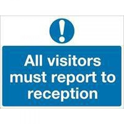 SIGNSLAB m78 a/R Sicherheit Zeichen "All Visitors Must Bericht in Empfang," PVC, 450 mm x 600 mm SIGNSLAB m78 a/R Sicherheit Zeichen "All Visitors Must Bericht in Empfang," PVC, 450 mm x 600 mm von SIGNSLAB