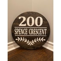 12In. Adressschild, Hausnummer, Willkommensschild, Veranda Dekor, Personalisierte Adresse, Hängende Garage Decor, Panzerzug, Neues Zuhause von SIGNSbyKW