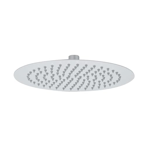 Rondo Slim - Kopfbrause, rund, regen, regen Dusche, Edelstahl (250 mm, weiß) von SIGO