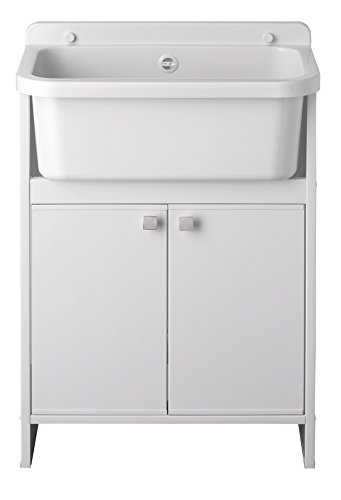 SIGO Waschbecken mit Unterschrank - Spülschrank mit Spüle - Spülbecken Weiß 2 Türen 55x35x78 cm Komplettspüle - Waschbeckenunterschrank - Gartenschrank - Outdoorküche - Waschküche SIGO Waschbecken mit Unterschrank - Spülschrank mit Spüle - Spülbecken Weiß 2 Türen 55x35x78 cm Komplettspüle - Waschbeckenunterschrank - Gartenschrank - Outdoorküche - Waschküche von SIGO