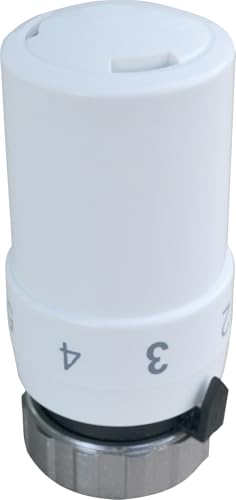 Thermostatkopf Heizkörper Thermostat Weiß M30x1.5MM. (6-28°C) von SIGO