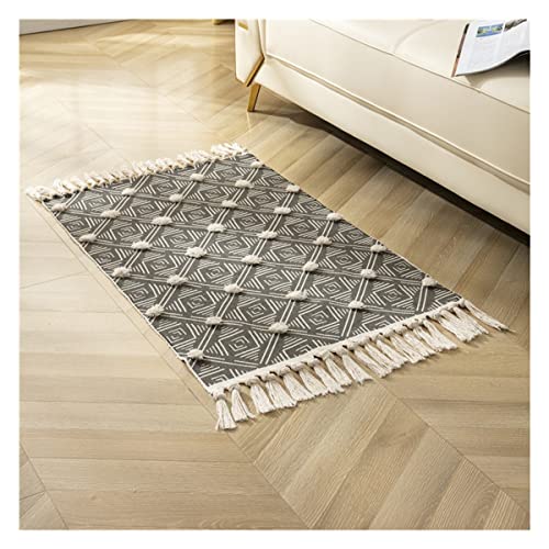 Bettüberwürfe Luxus Ethno-Stil Baumwolle Leinen Weicher Teppich Handgemachte Quaste Teppich Dekoration Decken & Überwürfe (Farbe: 7, Größe: 60 x 90 cm) von SIGOEC