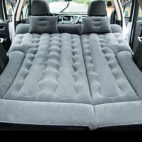 SIGOEC Auto Matratze Auto Bett Luftmatratze für Audi A6 C7 Avant A6 C7 Allroad A6 C8 Beflockter Stoff Einfach zu Säubern mit Luftpumpe e 2 Kissen(Color:Grau) von SIGOEC