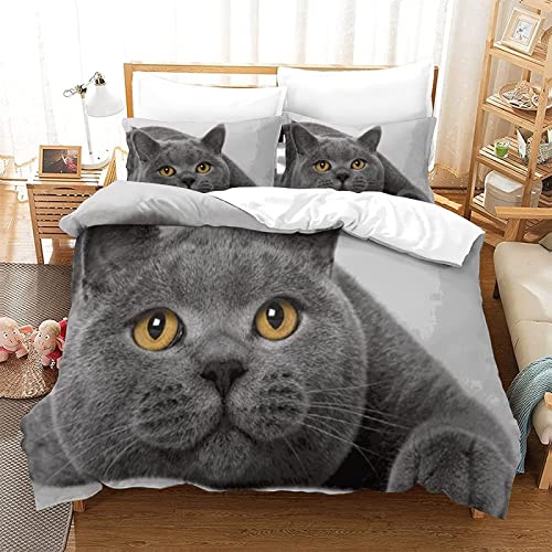 Bettwäsche 155x220 Schwarze Katze, Winter Weiche Mikrofaser 3D Niedliche Katze Bettbezug Set, Bettzeug mit 2 Kissenbezug 80x80 cm, Bettwäsche Set Für Kinder Erwachsene Bettwäsche 155x220 Schwarze Katze, Winter Weiche Mikrofaser 3D Niedliche Katze Bettbezug Set, Bettzeug mit 2 Kissenbezug 80x80 cm, Bettwäsche Set Für Kinder Erwachsene von SIGOMA