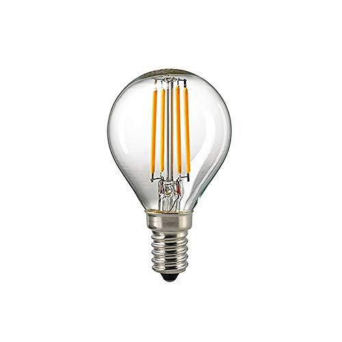 SIGOR LED Filamentlampe KUGEL, 230V, Ø 4.5cm / L 8cm, E14, 2.5W 2700K 250lm 300°, Klar von SIGOR