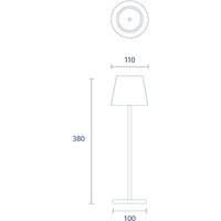 Nuindie LED Akku Tischleuchte Außentischleuchte IP54 weiss Sigor Tischlampe von SIGOR